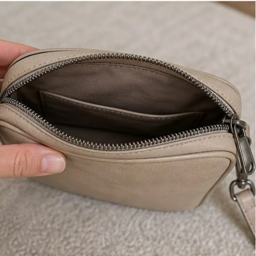 Sand Faux Leather Bag